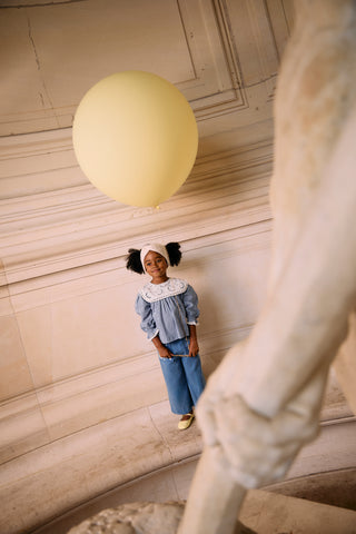 Pantalon Flofi denim enfants louise misha coton en herbe