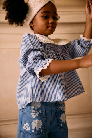 Pantalon Flofi denim enfants louise misha coton en herbe