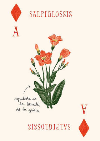 Jeu de 52 cartes Fleurs Zoé de Las Cases