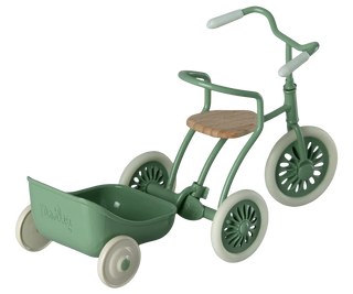 Chariot tricycle Souris menthe maileg coton en herbe accessoires enfants