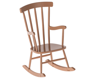Rocking-chair souris rose poudré