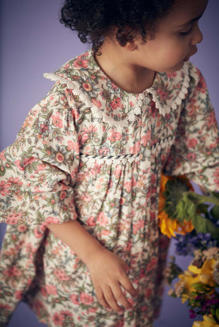 Robe Marlotta imprimé fleuri Louise Misha coton en herbe