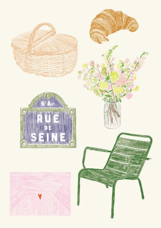 Set cartes postales Paris, de Zoé de Las Cases Zoé de Las Cases