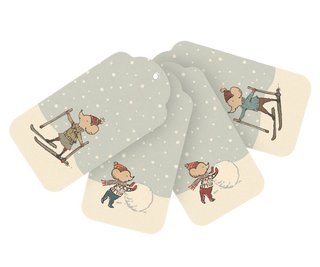 Étiquettes cadeaux de Noël, 12 pcs maieleg coton en herbe