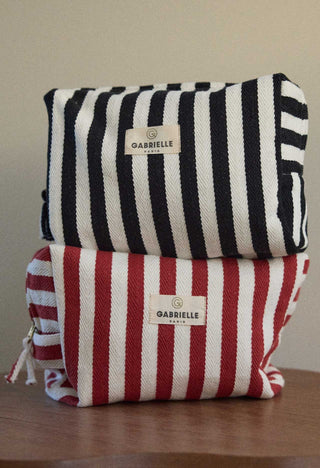 Trousse de toilette rayure noir