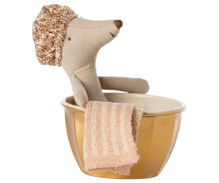 Souris grande soeur spa maileg coton en herbe