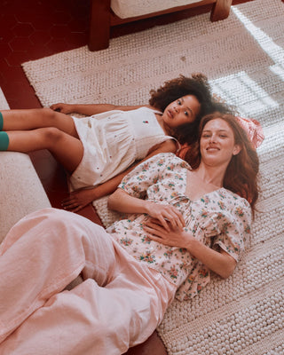 Robe brodée tulipes emile et ida coton en herbe