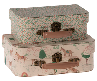 Lot de valises 2 pièces maileg coton en herbe