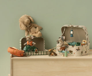 Lot de valises 2 pièces jouets maileg coton en herbe chambre enfants