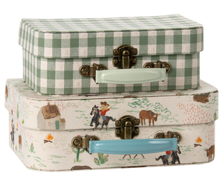 Lot de valises 2 pièces jouets maileg coton en herbe