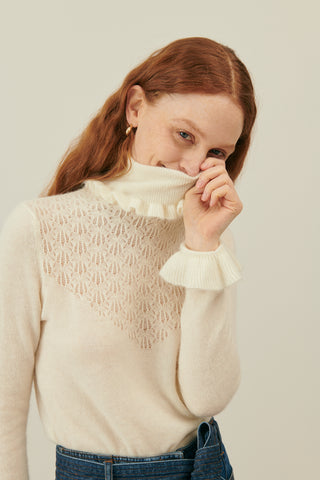 Pull Saresta creme femme louise misha coton en herbe