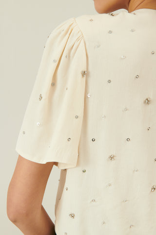 Haut Nadira blouse creme luise misha coton en herbe