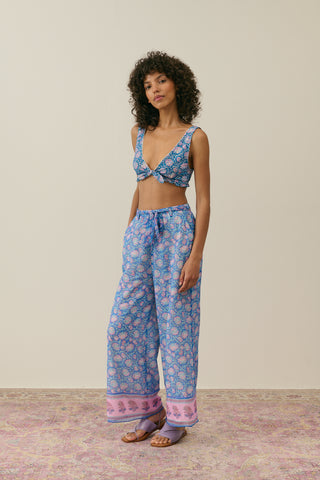 Haut maillot Ohau bleu louise misha coton en herbe