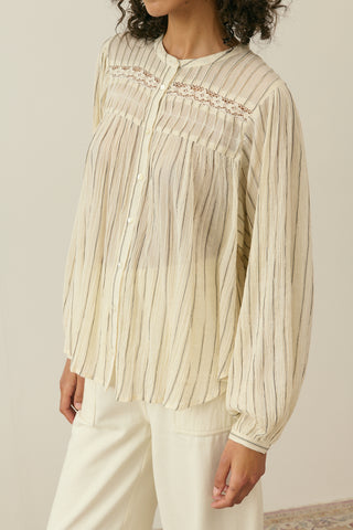 Blouse Jally ecru femme louise misha coton en herbe