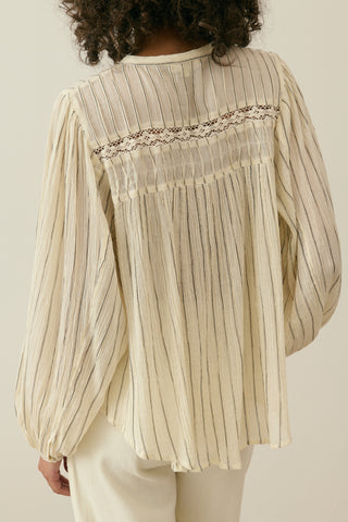Blouse Jally ecru femme louise misha coton en herbe