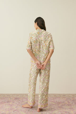 Haut de pyjama en soie Louisiana louise misha coton en herbe