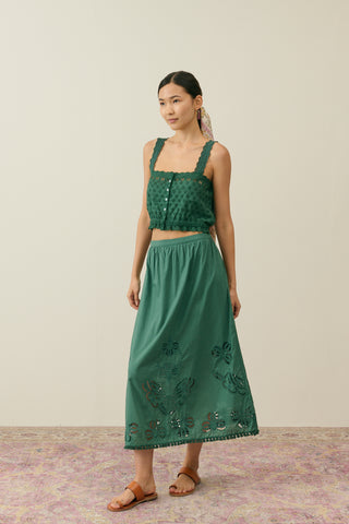 Top kivi vert femme louise misha coton en herbe