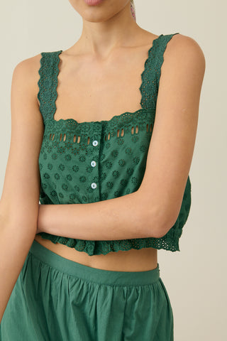 Top kivi vert femme louise misha coton en herbe