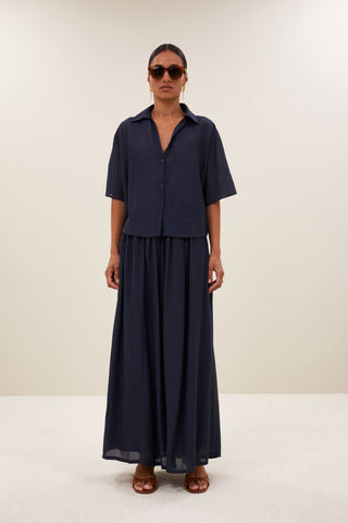 Blouse kick navy blue