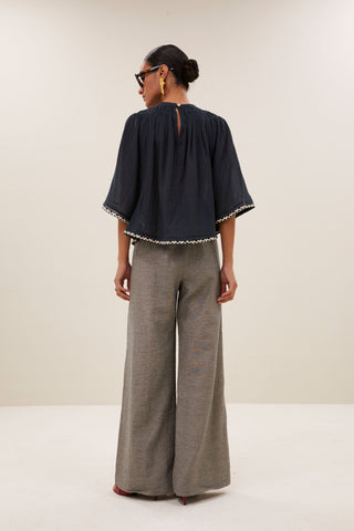 Blouse Emmi brodé Charcoal