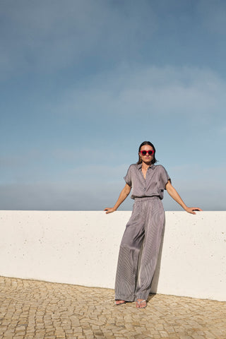 Pantalon Benji silky stripe