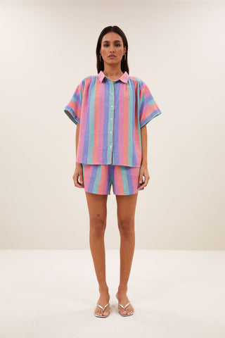 Blouse sunny rainbow pleats