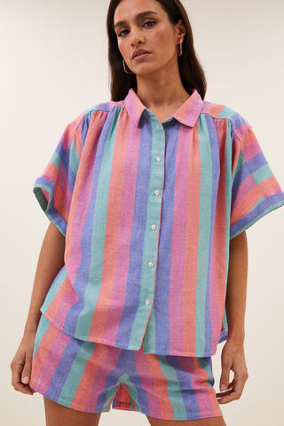 Blouse sunny rainbow pleats
