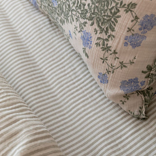 Draps-housse double Stripe Anjougarbo and friends coton en herbe