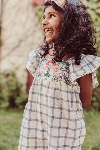 Combinaison Irina enfants carreaux louise misha coton en herbe