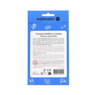 Tatouages à colorier - Tattoo Artist Galaxy nailmatic coton en herbe