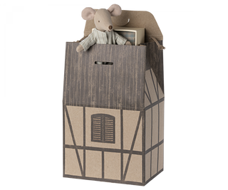 Sac en papier Farmhouse marron maileg coton en herbe cadeau anniversaire