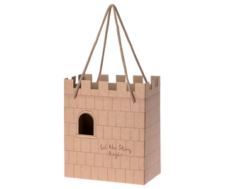 Sac en papier Château rose maileg coton en herbe