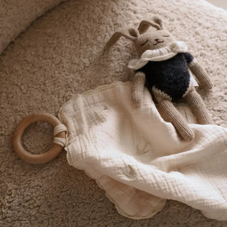 doudou lange en gaz de coton hirondelles Gentil Coquelicot Coton en Herbe