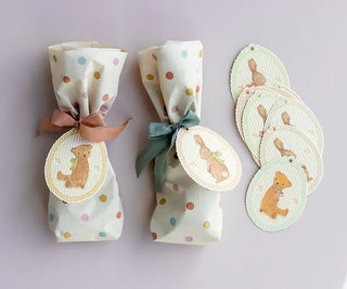 Étiquettes cadeaux Lapins & Teddies maileg coton en herbe emballage cadeaux