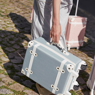 Valise See-Ya Steel blue olli ella coton en herbe rangement poupée
