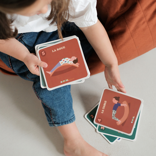 10 Cartes de Yoga Enfant observe montessori coton en herbe postures enfants