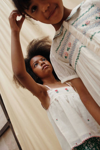 Robe brodée smocks emile et ida coton en herbe