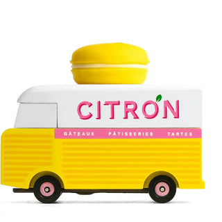 Food trucks Citron Macaron jouet en bois enfants Candylab coton en herbe