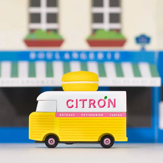 Food trucks Citron Macaron jouet en bois enfants Candylab coton en herbe