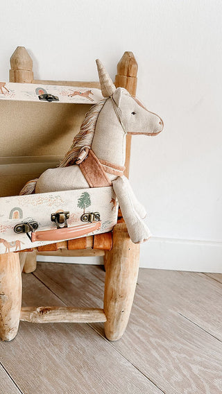 licorne en laisse maileg coton en herbe