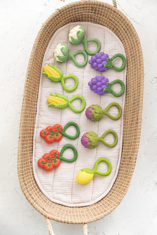 coollection de Hochets chou-fleur oli&carol latex enfant coton en herbe