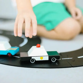 Voiture de police en bois pour enfants Candylab Coton en Herbe
