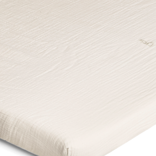 Draps-housse double Eggshell uni garbo and Friends coton en herbe