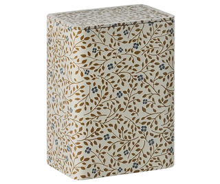 Boîte en métal fleurs 2 pièces rangement maileg coton en herbe