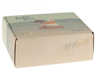 Souris petite sœur surf maileg coton en herbe boite