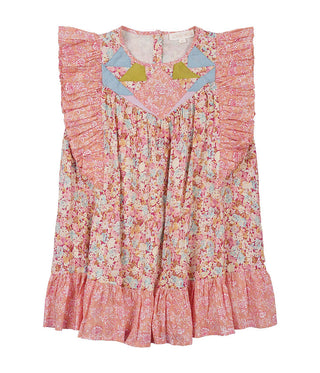 Robe Jyoti effet patchwork louise misha coton en herbe