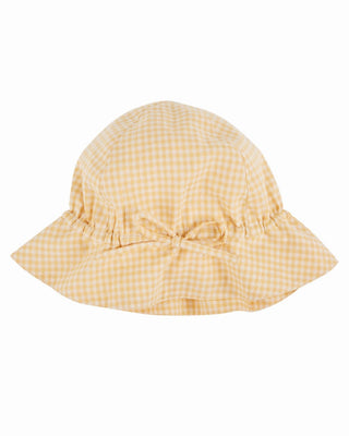 Chapeau vichy jaune emile et ida coton en herbe