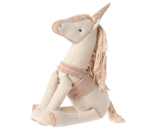 licorne en laisse maileg coton en herbe
