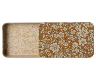 Boites en métal coulissant blossom ocre cadeau maileg coton en herbe rangement
