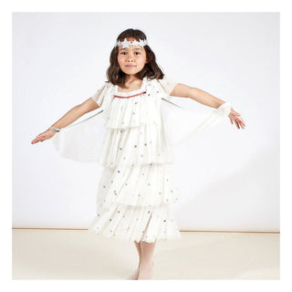 Déguisement d'ange en tulle à paillettes anniversaire coton en herbe
